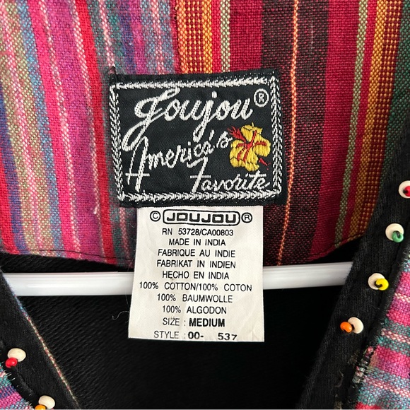 JouJou Embellished Embroidered Beaded Bolero Cropped Open Front Jacket Women’s M - Picture 10 of 10